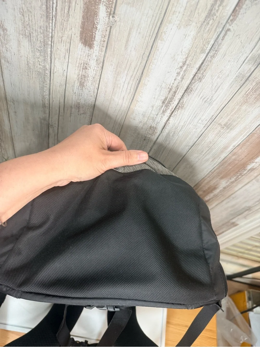 The North Face Borealis Backpack in Black with Copper Accents